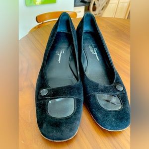 Farragamo Boutique suede Mary Janes size 11